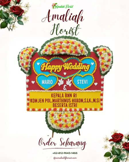 Papan Bunga Pernikahan Buay Pemuka Bangsa Raja